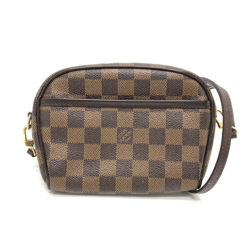 LOUIS VUITTON POCHETTE IPANEMA CROSSBODY BAG SHOULDER BAG: LOUIS VUITTON Pochette Ipanema Crossbody bag Shoulder Bag Brand: LOUIS VUITTON Type/Style: Shoulder Bag Material: Damier Canvas Color: Ebene / Brown / GoldHardware Size: W7.1xH5.1xD2.0inch /