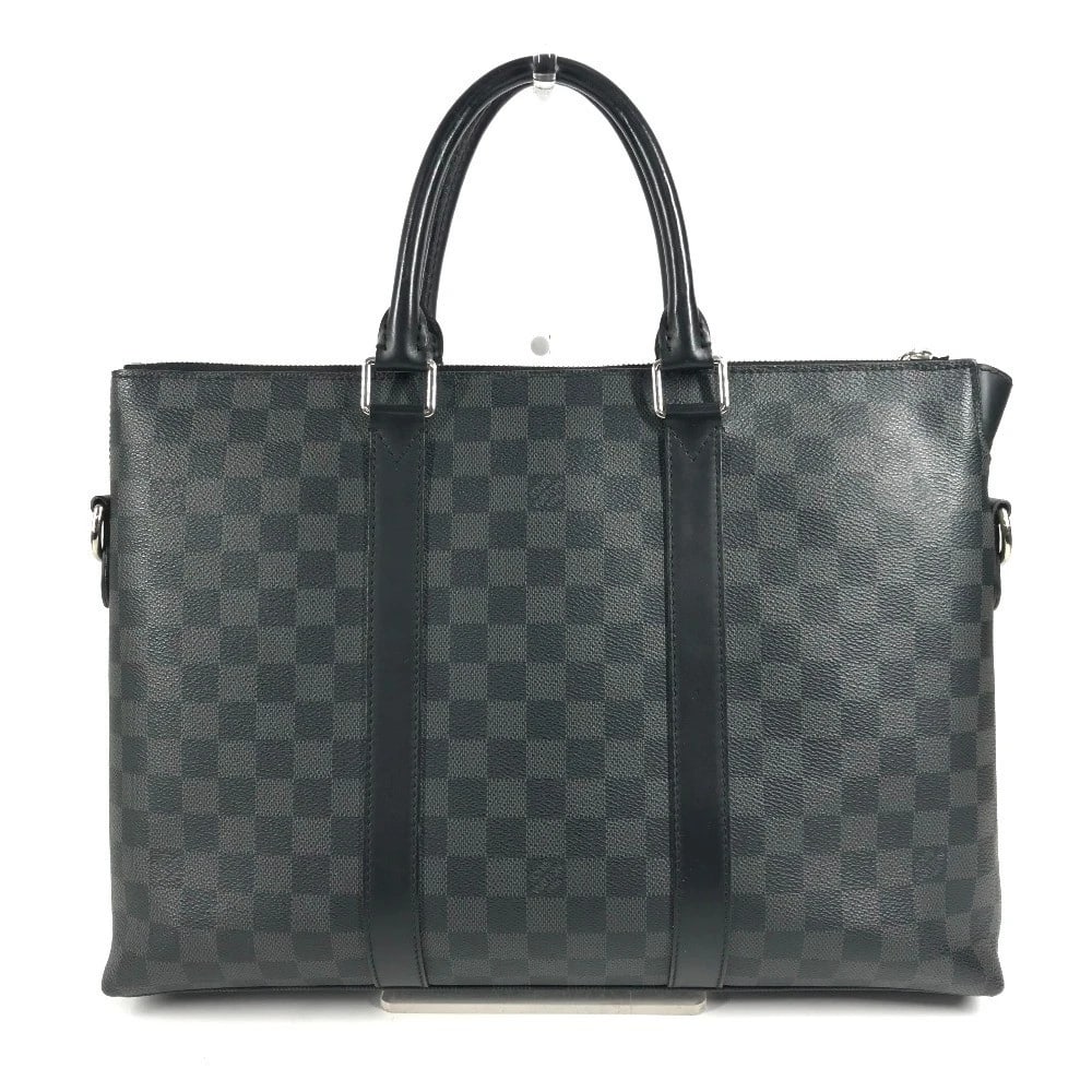LOUIS VUITTON DAMIERGRAPHITE ANTON TOTE BAG: LOUIS VUITTON DamierGraphite Anton Tote Bag Brand: Louis Vuitton Type/Style: Business bag Material: Damier Graphite Canvas Color: Black Size: W15.7xH11.2xD2.0inch / W40cmxH28.5cmxD5cm Accessories: