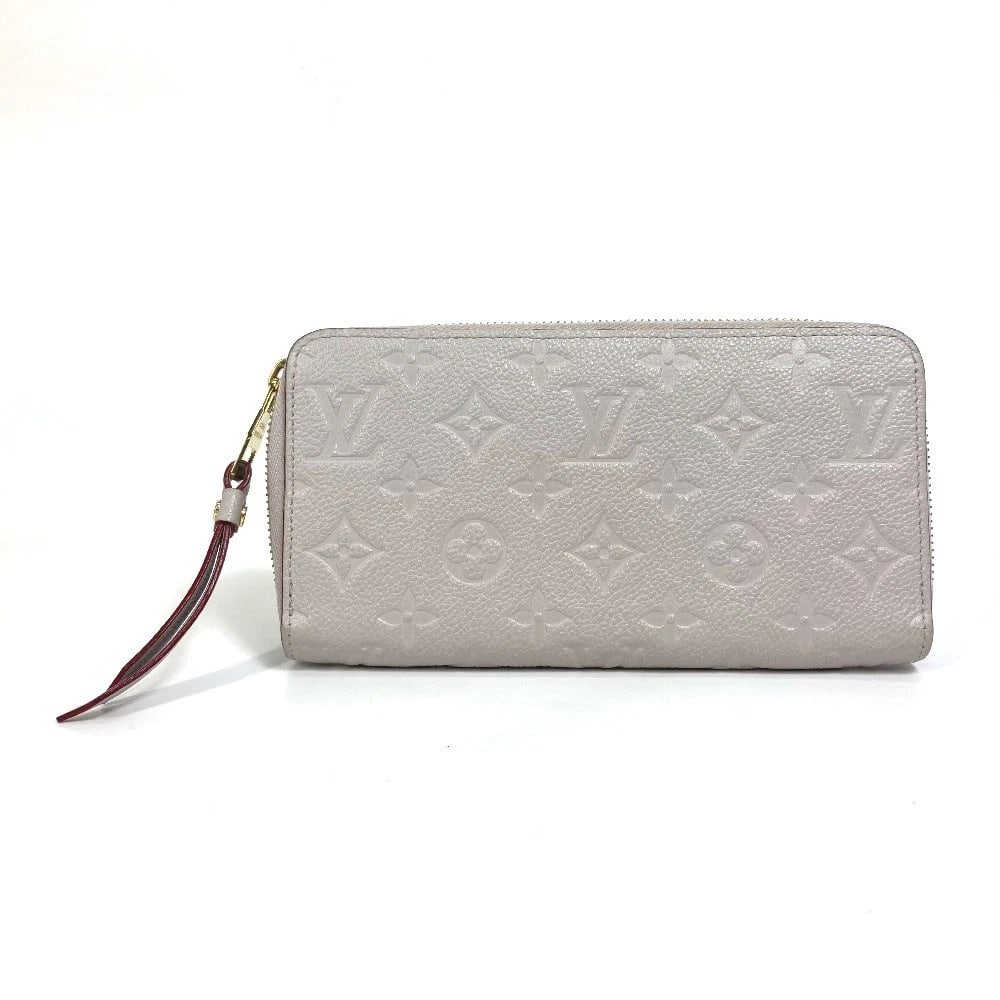 LOUIS VUITTON MONOGRAMEMPREINTE ZIPPY WALLET: LOUIS VUITTON MonogramEmpreinte Zippy Wallet Brand: LOUIS VUITTON Type/Style: Long Wallet Material: MonogramEmpreinteLeather Color: Bloom / gray Size: W7.7xH3.9inch / W19.5cmxH10cm Accessories: No
