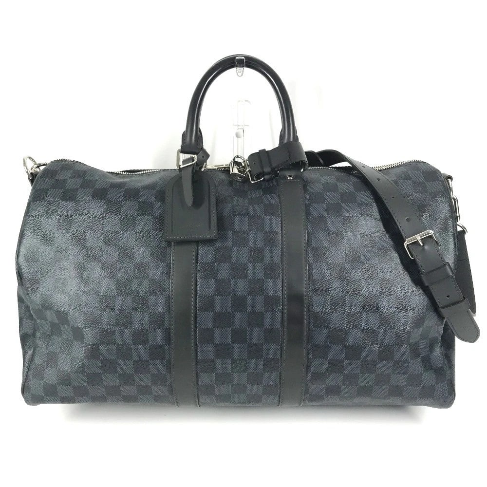 LOUIS VUITTON DAMIER COBALT KEEPALL BANDOULIERE 45 SHOULDER TRAVEL BAG (1 of 12)