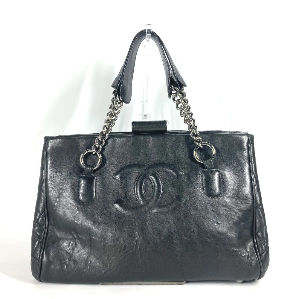 CHANEL SHOULDER BAG CC CC MARK DOUBLE CHAIN SHOULDER BAG (1 of 7)