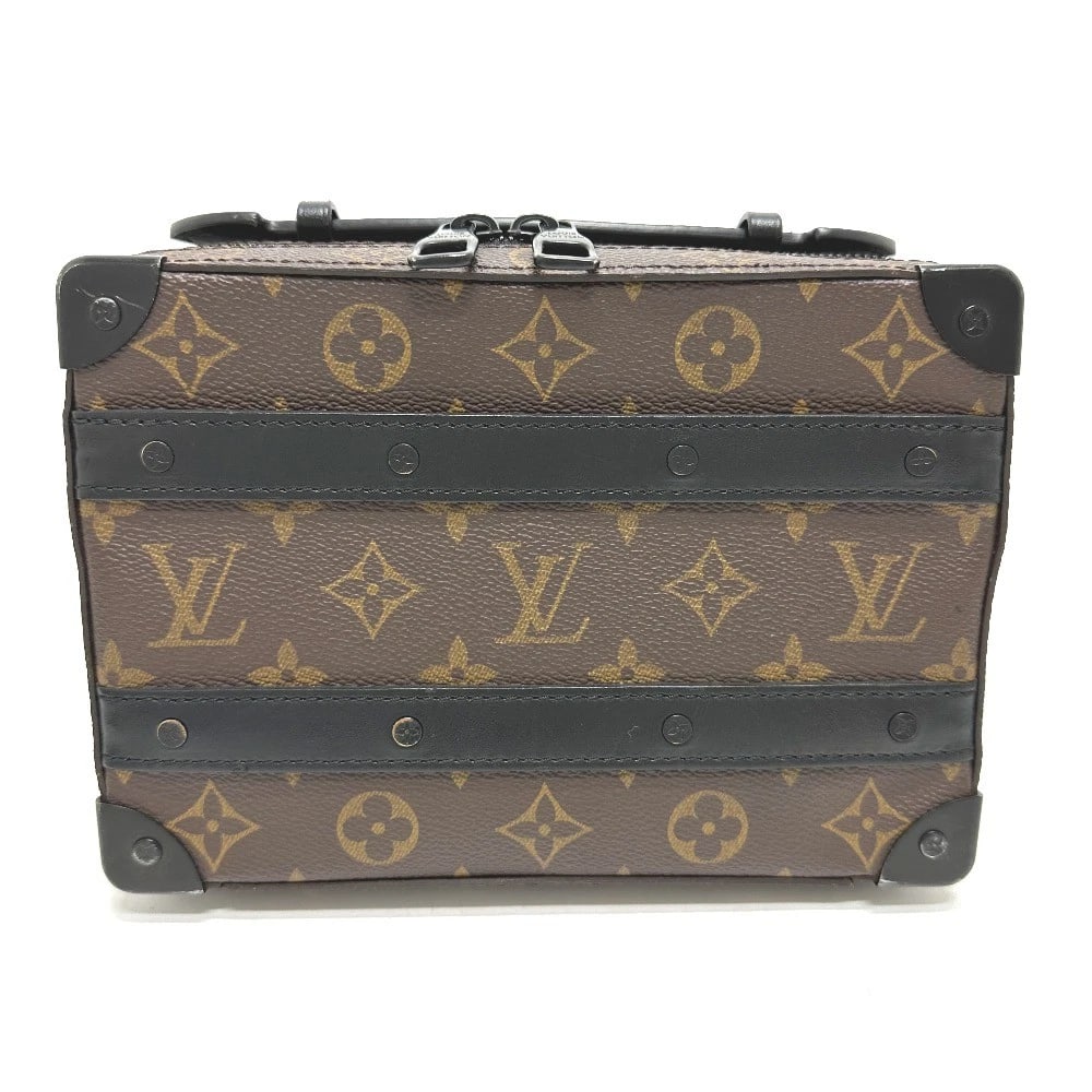 LOUIS VUITTON MONOGRAMMACASSAR HANDLE SOFT TRUNK BAG: LOUIS VUITTON MonogramMacassar Handle soft Trunk Bag Brand: LOUIS VUITTON Type/Style: Shoulder Bag Material: Monogram Macassar Canvas Color: Brown Size: W8.5xH5.9xD2.6inch / W21.5cmxH15cmxD6.5cm Handl