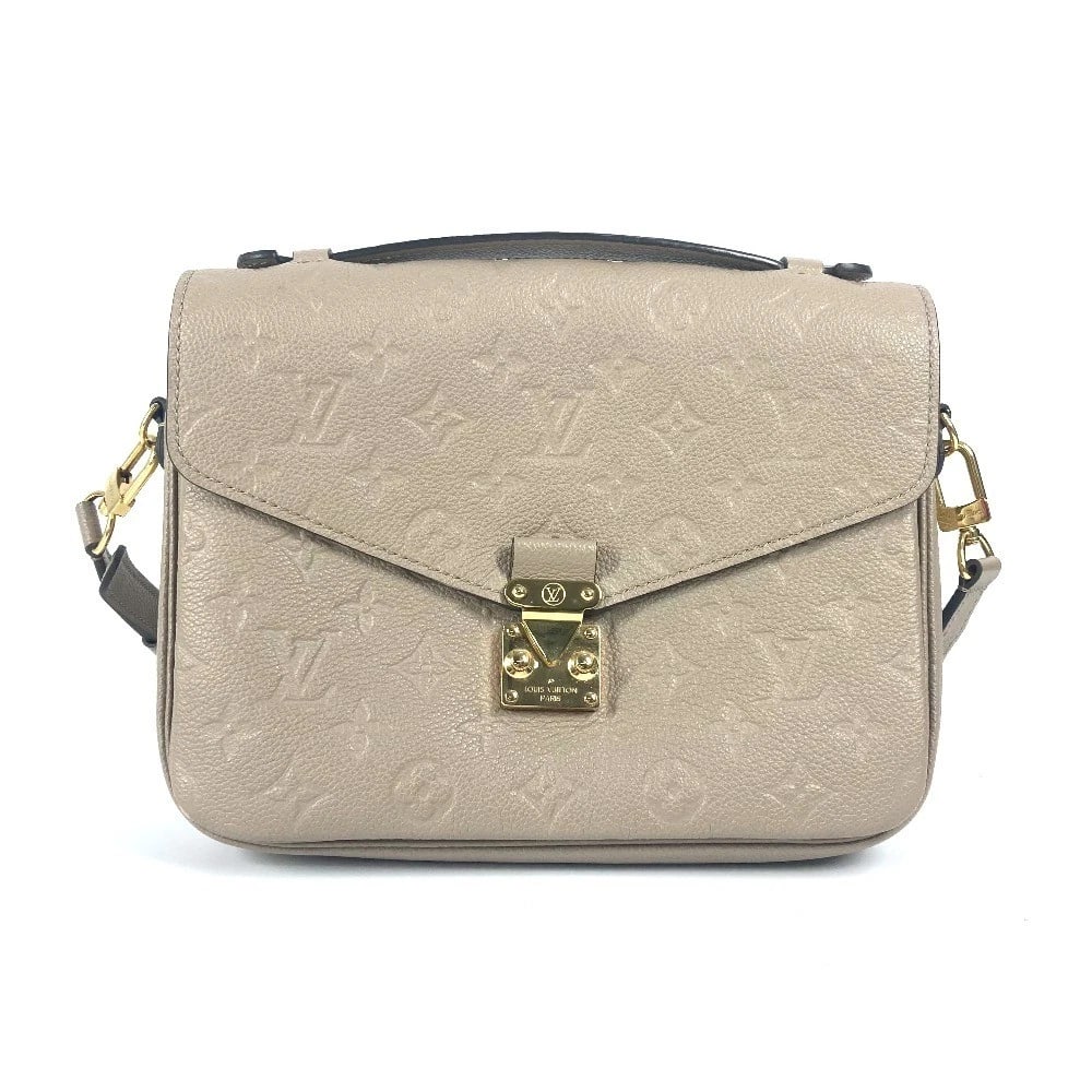 LOUIS VUITTON MONOGRAMEMPREINTE POCHETTE-METIS 2WAY SHOULDER BAG: LOUIS VUITTON MonogramEmpreinte Pochette-Metis 2WAY Shoulder Bag Brand: LOUIS VUITTON Type/Style: Hand Bag Material: MonogramEmpreinteLeather Color: Tour rail / Beige Size: W9.8xH7.5xD2.8inch / W25cmx