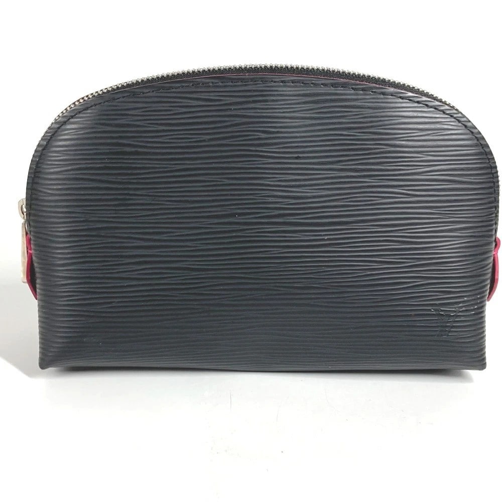 LOUIS VUITTON EPI BICOLOR POCHETTE COSMETIC POUCH MAKEUP POUCH: LOUIS VUITTON Epi Bicolor Pochette Cosmetic Pouch Makeup Pouch Brand: Louis Vuitton Type/Style: Cosmetics Pouch Material: Epi Leather Color: Noir / Black / pink Size: W6.7xH4.5inch / W17cmxH11.5cm