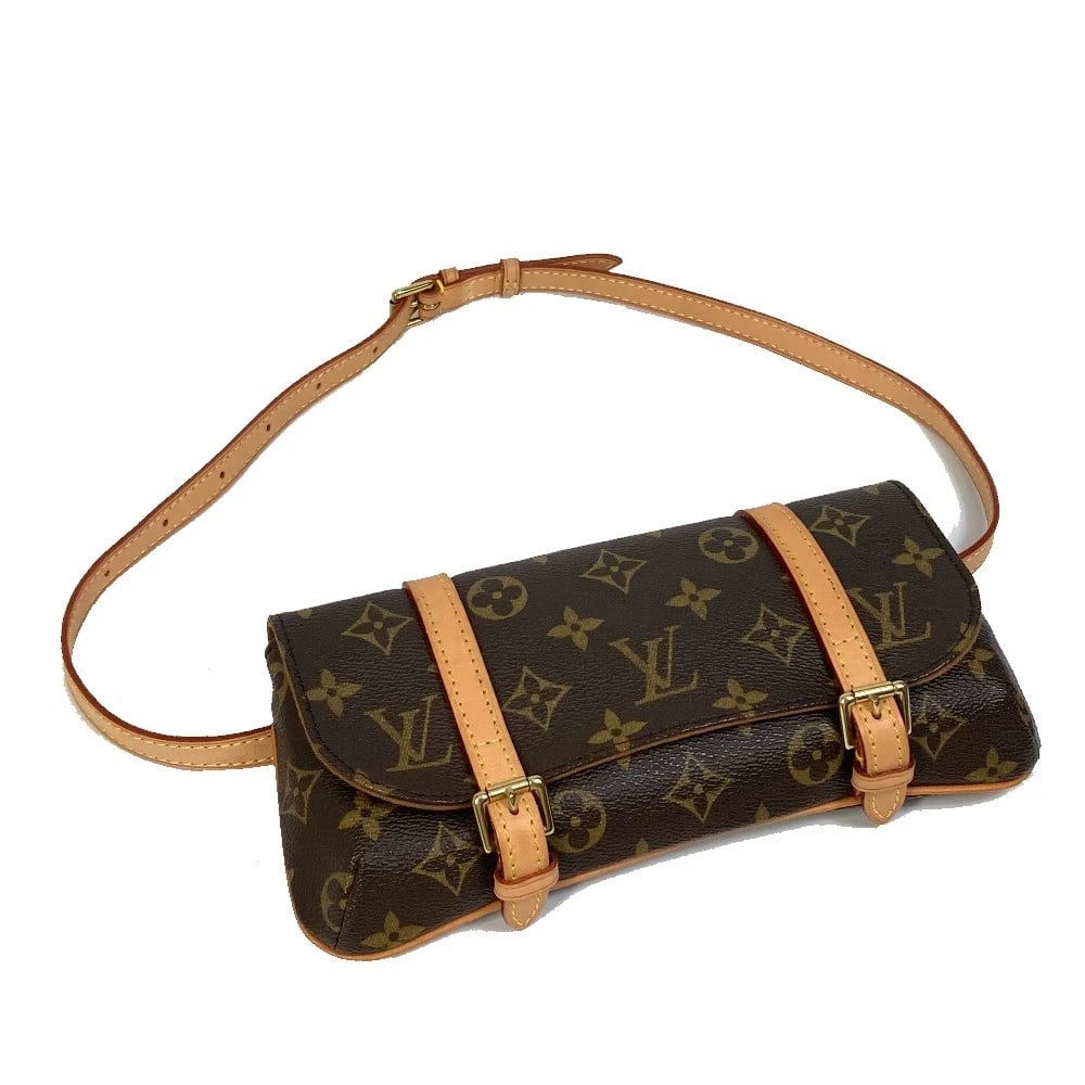 LOUIS VUITTON MONOGRAM POCHETTE MARRELL WAIST POUCH: LOUIS VUITTON Monogram Pochette Marrell Waist pouch Brand: LOUIS VUITTON Type/Style: Waist Pouch Material: MonogramCanvas Color: Brown Size: W9.4xH4.7inch / W24cmxH12cm Accessories: None Accessories
