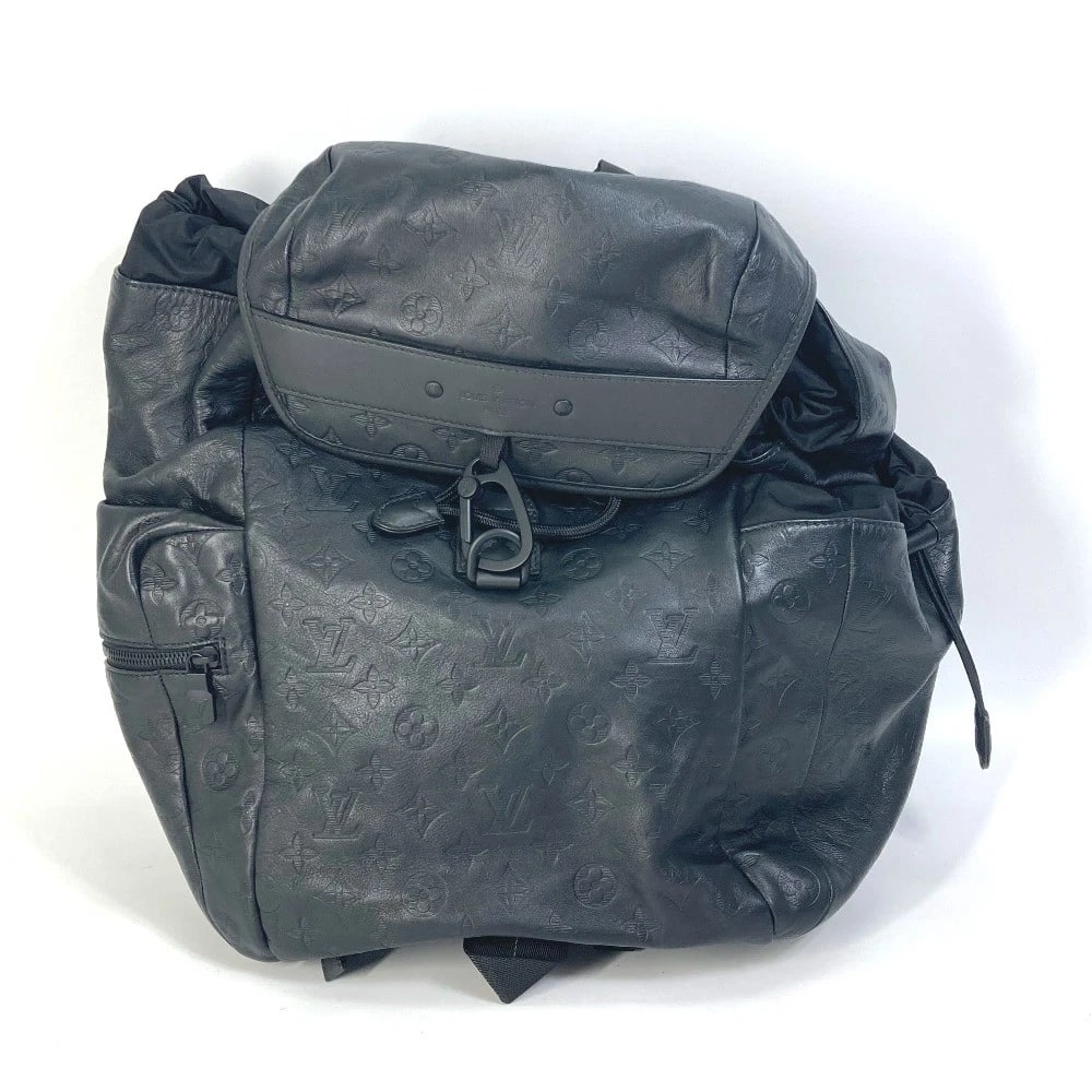 LOUIS VUITTON MONOGRAM SHADOW DISCOVERY BACKPACK: LOUIS VUITTON Monogram shadow Discovery Backpack Brand: LOUIS VUITTON Type/Style: Backpack Material: Leather Color: Black Size: W13.8xH21.5xD7.5inch / W35cmxH54.5cmxD19cm Accessories: None
