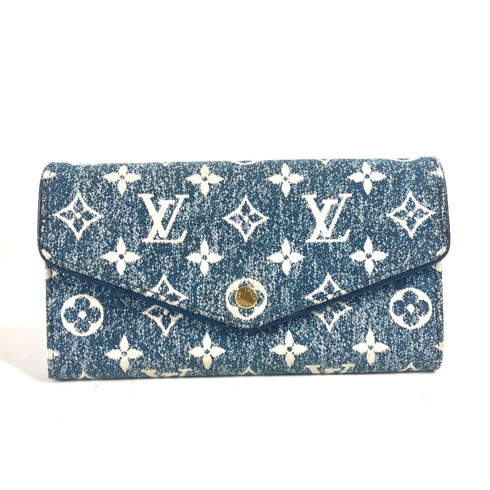 LOUIS VUITTON MONOGRAM JACQUARD: LOUIS VUITTON Monogram jacquard Brand: LOUIS VUITTON Type/Style: Long Wallet Material: MonogramDenim Color: bluexWhite Size: W7.3xH4.1inch / W18.5cmxH10.5cm Accessories: None Accessories N