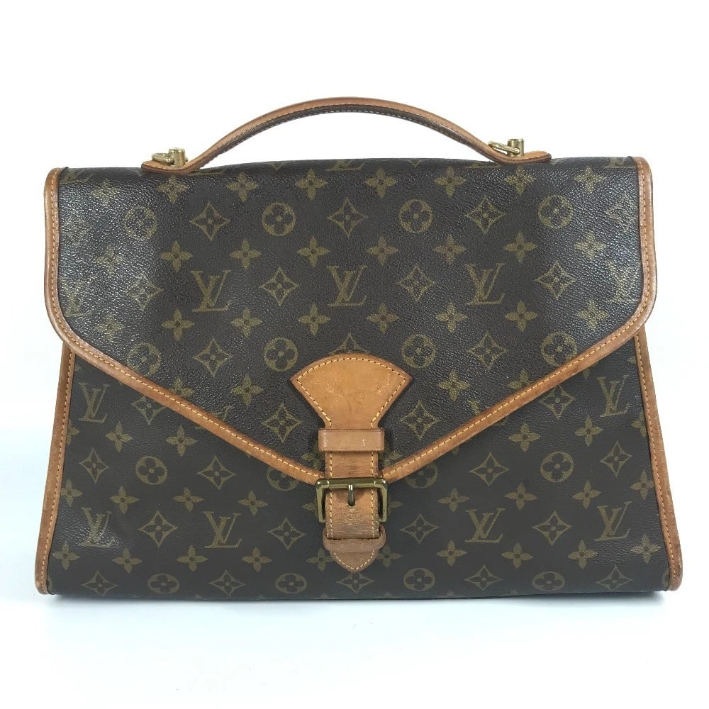 LOUIS VUITTON MONOGRAM BEVERLY BUSINESS BAG: LOUIS VUITTON Monogram Beverly Business Bag Brand: Louis Vuitton Type/Style: Hand Bag Material: MonogramCanvas Color: Brown Size: W13.8xH10.2xD3.9inch / W35cmxH26cmxD10cm Accessories: None