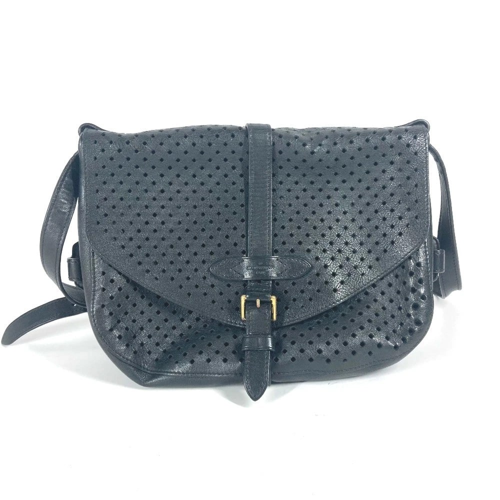 LOUIS VUITTON PERFO FLORE SAUMUR 30 CROSSBODY BAG: LOUIS VUITTON Perfo Flore Saumur 30 Crossbody Bag Brand: LOUIS VUITTON Type/Style: Shoulder Bag Material: Calf Leather Color: Noir / Black Size: W11.2xH8.3xD2.4inch / W28.5cmxH21cmxD6cm Accessorie