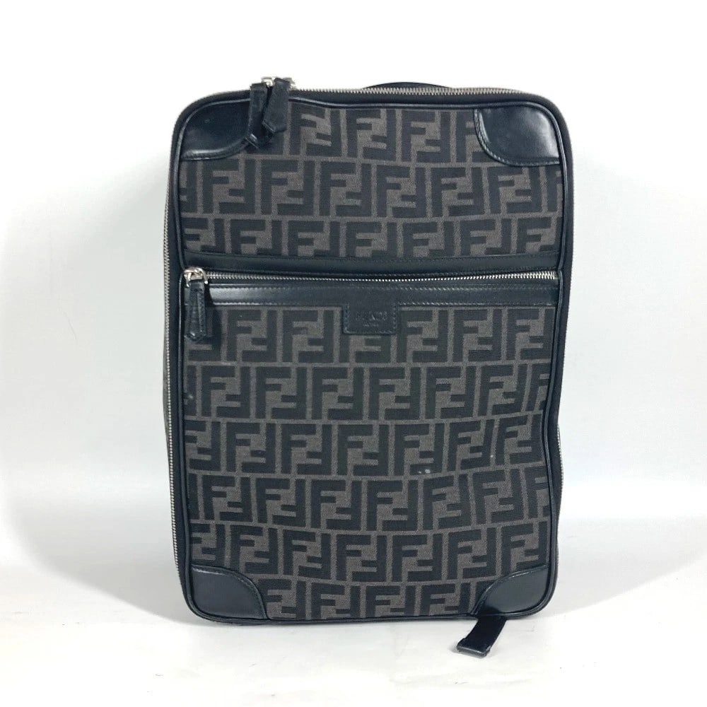 FENDI 2WAY BAG HANDBAG LOGO ZUCCA BAG BACKPACK: FENDI 2WAY Bag Handbag Logo Zucca bag Backpack Brand: FENDI Type/Style: Backpack Material: Leather/Canvas Color: Black x gray Size: W10.0xH13.4xD5.7inch / W25.5cmxH34cmxD14.5cm Accessories: None <