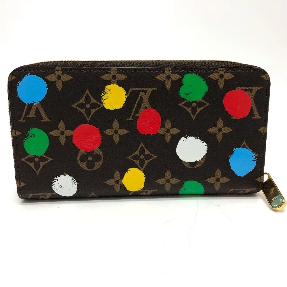 LOUIS VUITTON MONOGRAM ZIPPY WALLET YAYOI KUSAMA LONG WALLET: LOUIS VUITTON Monogram Zippy Wallet Yayoi Kusama Long Wallet Brand: LOUIS VUITTON Type/Style: Long Wallet Material: Monogram Canvas Color: Brown x Gold Hardware Size: W7.9xH4.5xD1.0inch / W20cmxH11.5c