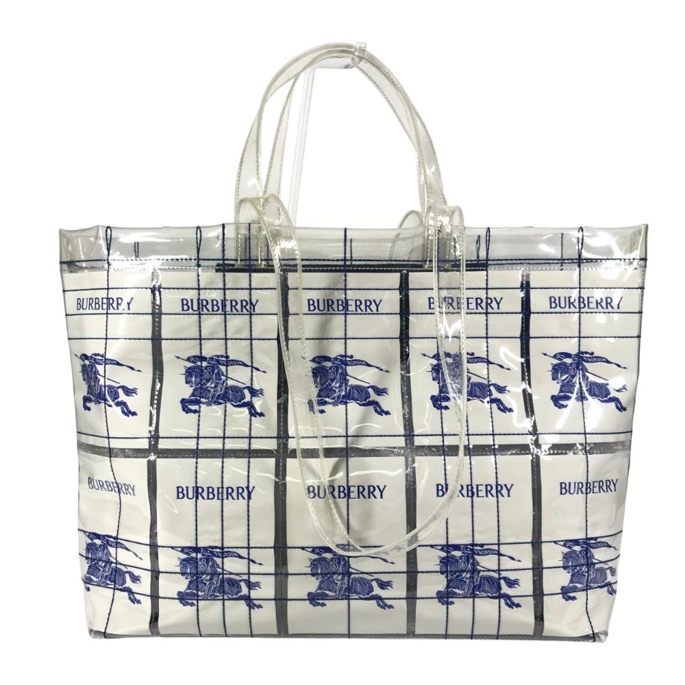 BURBERRY EKD LOGO BAG SHOULDER BAG: BURBERRY EKD logo Bag Shoulder Bag Brand: BURBERRY Type/Style: Shoulder Bag Material: vinyl Color: clear/blue Size: W21.3xH14.0xD5.5inch / W54cmxH35.5cmxD14cm Accessories: None Accessories