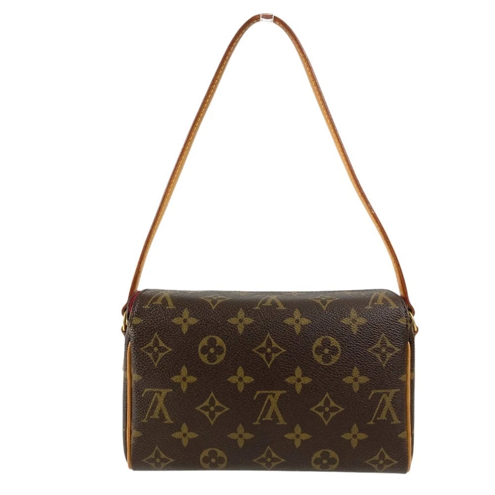LOUIS VUITTON MONOGRAM RECITAL HAND BAG: LOUIS VUITTON Monogram Recital Hand Bag Brand: Louis Vuitton Type/Style: Shoulder Bag Material: Monogram Canvas Color: Brown Size: W7.9xH5.1xD2.4inch / W20cmxH13cmxD6cm Handle: 19.7inch / 50cm Acc