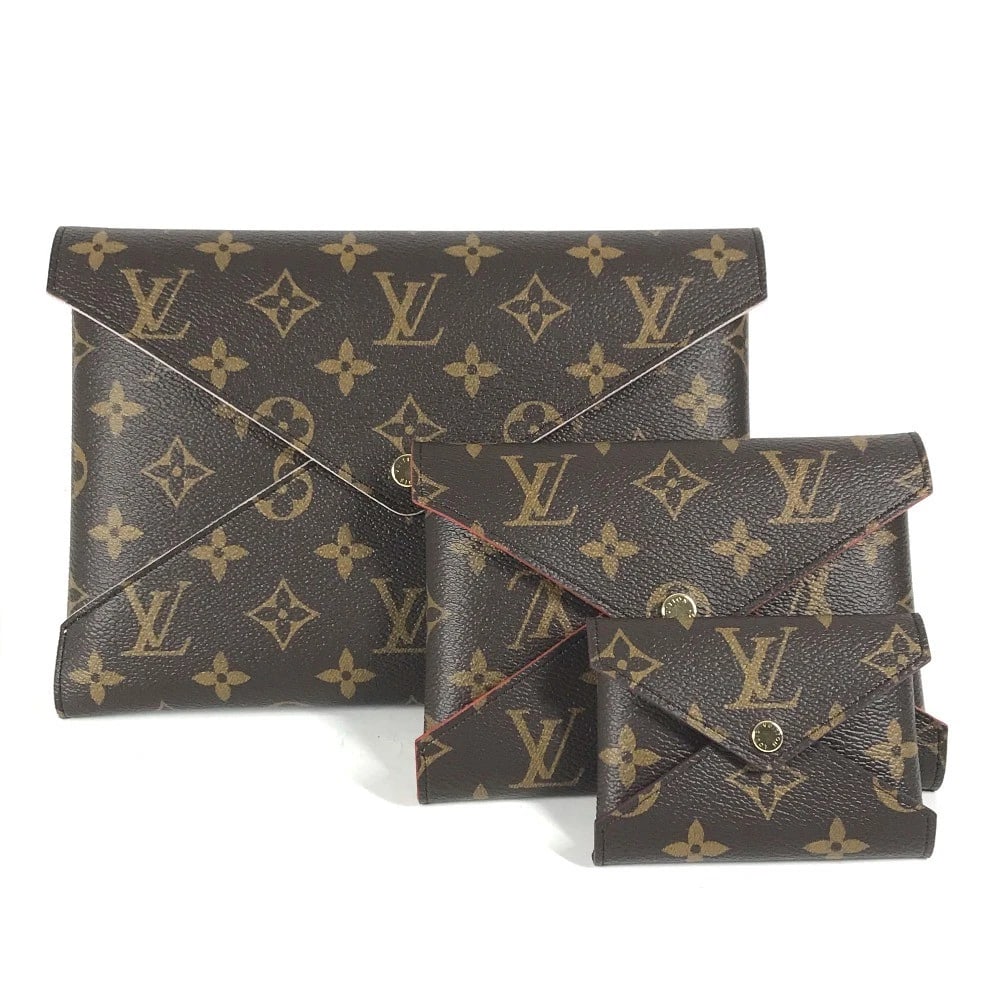 LOUIS VUITTON MONOGRAM POCHETTE-KIRIGAMI BAG: LOUIS VUITTON Monogram Pochette-Kirigami Bag Brand: LOUIS VUITTON Type/Style: Clutch bag Material: Monogram Canvas Color: Brown Size: W9.1xH6.5inch / W23cmxH16.5cm Accessories: None Access