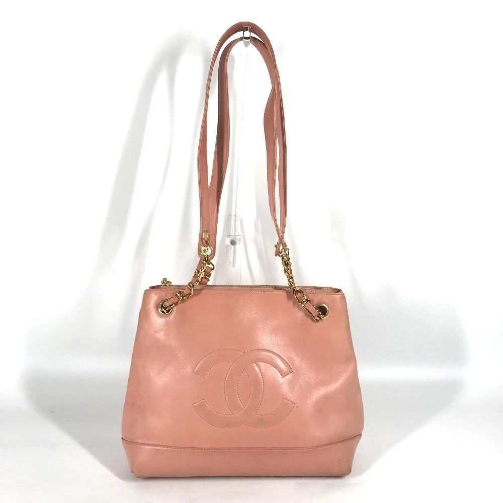 CHANEL SHOULDER BAG CC CC MARK CHAIN TOTE BAG LEATHER PINK: CHANEL Shoulder Bag CC CC Mark Chain Tote Bag Leather pink Brand: CHANEL Type/Style: Tote Bag Material: leather Color: pink Size: W11.2xH9.1xD4.7inch / W28.5cmxH23cmxD12cm Accessories: None