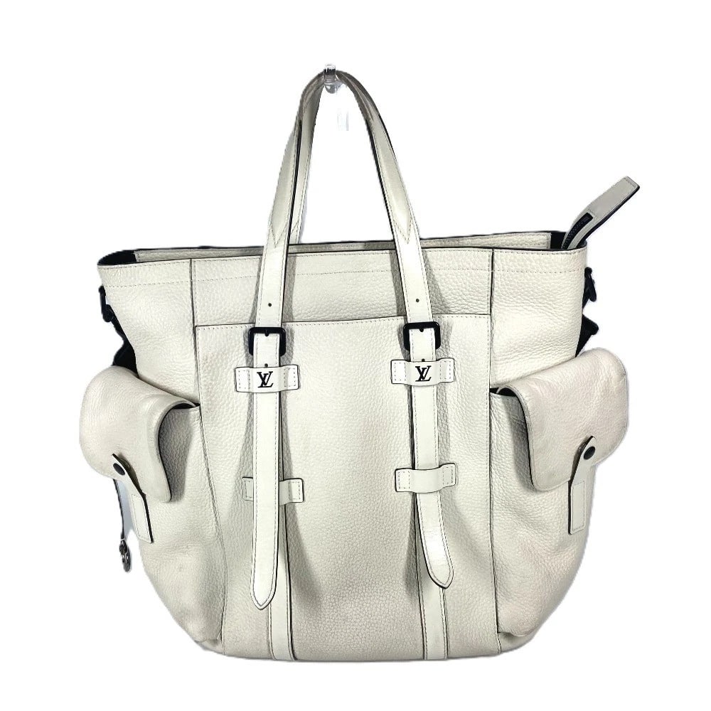 LOUIS VUITTON MONOGRAM CHRISTOPHER 2WAY BAG: LOUIS VUITTON Monogram christopher 2WAY Bag Brand: LOUIS VUITTON Type/Style: Shoulder Bag Material: Taurillon CleceLeather Color: Blanc / White Size: W13.6xH14.8xD4.7inch / W34.5cmxH37.5cmxD12cm