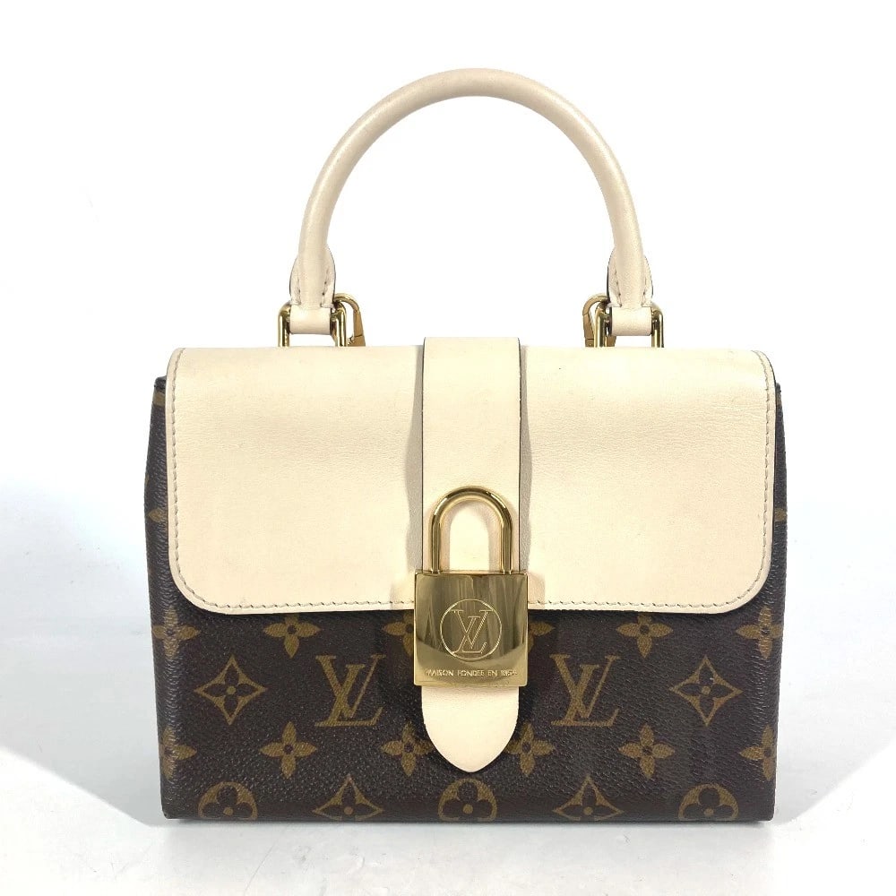 LOUIS VUITTON MONOGRAM ROCKY BB BAG: LOUIS VUITTON Monogram Rocky BB Bag Brand: LOUIS VUITTON Type/Style: Hand Bag Material: Monogram Canvas Color: claim / WhitexBrown Size: W7.9xH6.3inch / W20cmxH16cmShoulder longest: 43.5inch /
