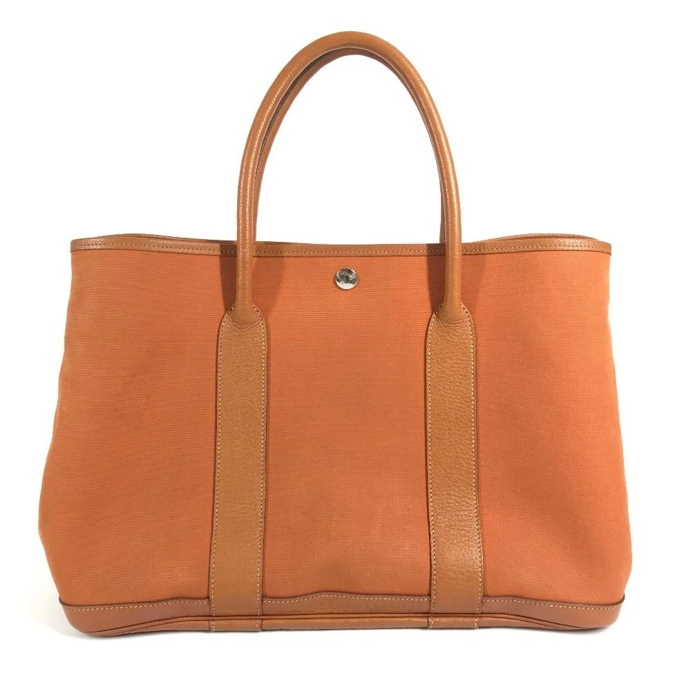 HERMES GARDEN PARTY 36 PM HAND BAG SHOULDER BAG: HERMES Garden Party 36 PM Hand Bag Shoulder Bag Brand: HERMES Type/Style: Tote Bag Material: Negonda / Canvas Color: Orange Size: W14.2xH10.0xD6.5inch / W36cmxH25.5cmxD16.5cm Accessories: None