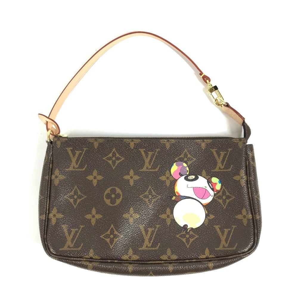 LOUIS VUITTON MONOGRAMPANDA POUCH HAND SHOULDER BAG: LOUIS VUITTON MonogramPanda Pouch Hand Shoulder Bag Brand: LOUIS VUITTON Type/Style: Shoulder Bag Material: Monogram Canvas Color: Brown Size: W8.1xH4.9xD1.4inch / W20.5cmxH12.5cmxD3.5cm Accessori