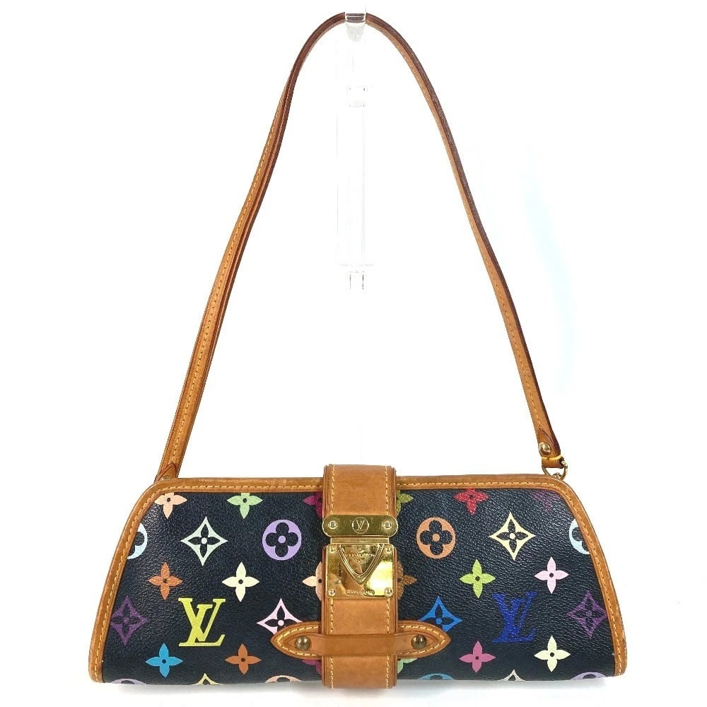 LOUIS VUITTON MONOGRAMMULTICOLORE SHIRLEY POUCH CLUTCH SHOULDER BAG: LOUIS VUITTON MonogramMulticolore Shirley Pouch Clutch Shoulder Bag Brand: LOUIS VUITTON Type/Style: Shoulder Bag Material: MonogramMulticoloreCanvas Color: Noir / Black Size: W10.6xH4.3inch / W27cmxH