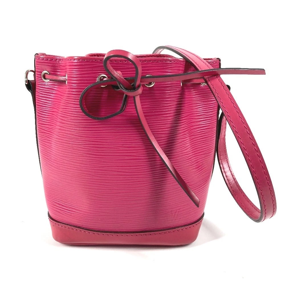 LOUIS VUITTON EPI NANO-NOE CROSSBODY DRAWSTRING POUCH SHOULDER BAG: LOUIS VUITTON Epi Nano-Noe Crossbody drawstring pouch Shoulder Bag Brand: Louis Vuitton Type/Style: Shoulder Bag Material: Epi Leather Color: Hot pink / pink Size: W5.1xH6.3xD3.5inch / W13cmxH16cmxD9c