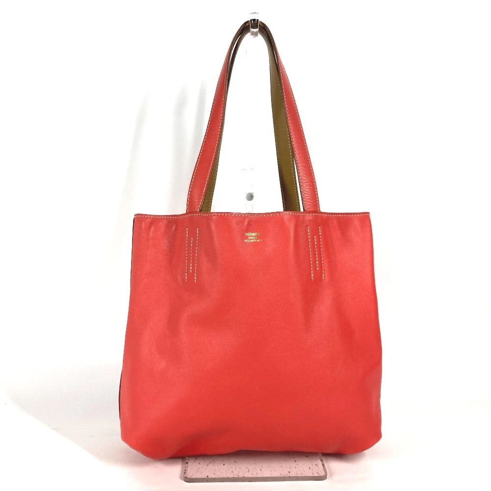 HERMES BICOLOR DOBLE SENSE 28 BAG SHOULDER BAG: HERMES Bicolor Doble Sense 28 Bag Shoulder Bag Brand: HERMES Type/Style: Shoulder Bag Material: Leather / Vossikkim Color: Pink/Beige Size: W12.6xH9.6xD3.5inch / W32cmxH24.5cmxD9cm Accessories: None
