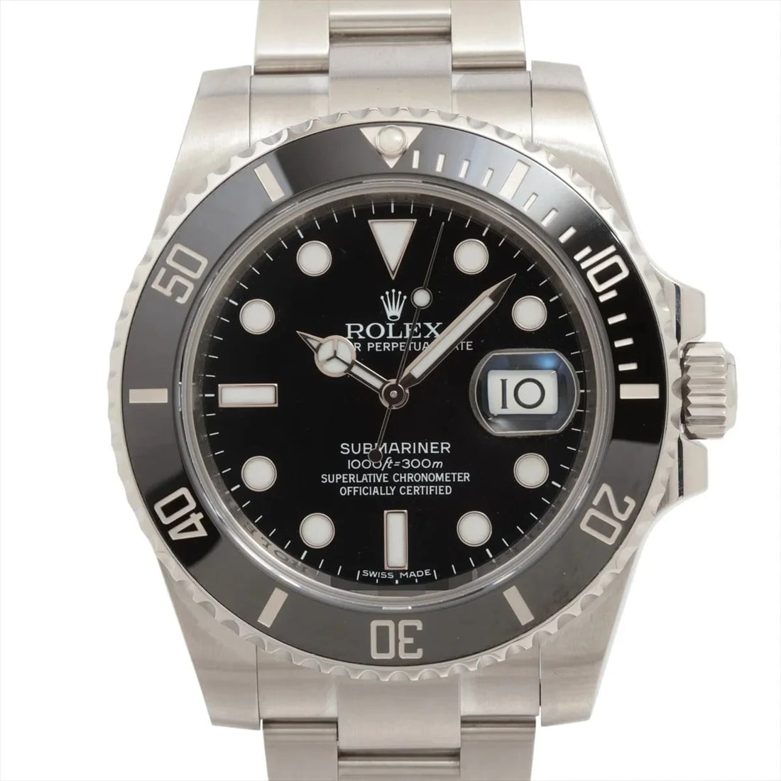ROLEX SUBMARINER DATE SS AT BLACK DIAL WATCH: Rolex Submariner Date Ss At Black Dial Watch Brand: Rolex Type/Style: Wristwatch Material: SS Color: Dial Color Black Size: Case:W1.6 x H1.6inch / W40 x H40 Circumference of Wrist:8.1inch / 20.5 A