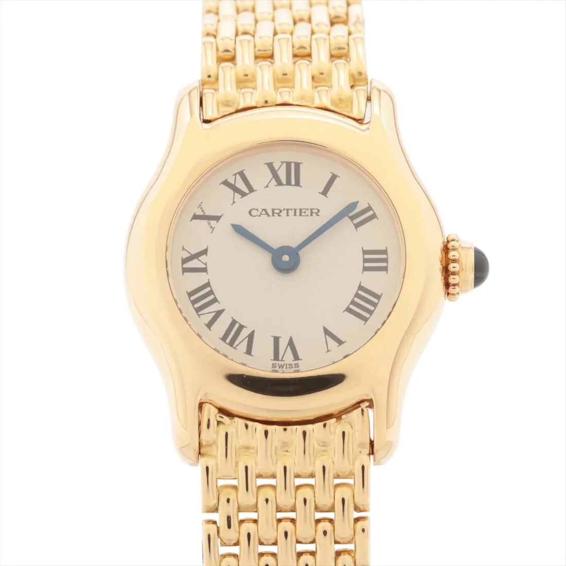 CARTIER RUI CARTIER VICTORIA SM YG QZ IVORY WATCH: Cartier Rui Cartier Victoria Sm Yg Qz Ivory Watch Brand: Cartier Type/Style: Wristwatch Material: YG Color: Dial Color Ivory Size: Case:W0.8 x H0.8inch / W21 x H21 Circumference of Wrist:5.5inch / 14 