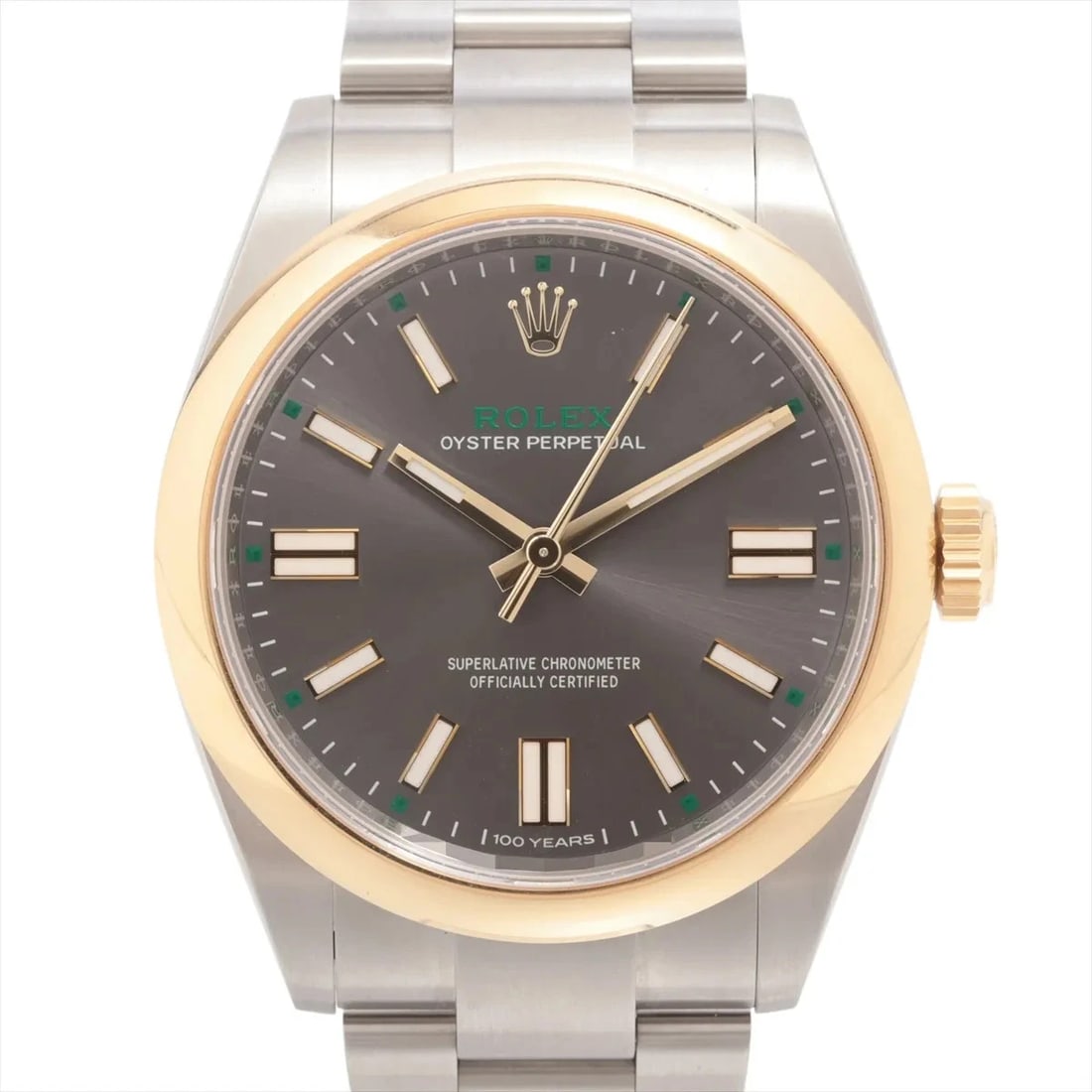 ROLEX OYSTER PERPETUAL 41SS AT SLATE DIAL WATCH (1 of 3)