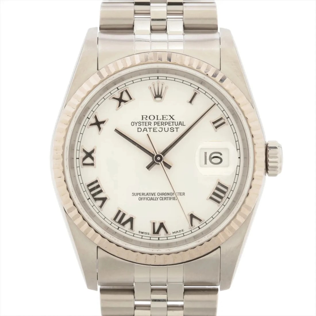 ROLEX DATEJUST 36 AT WHITE DIAL WATCH: Rolex Datejust 36 At White Dial Watch Brand: Rolex Type/Style: Wristwatch Material: SS?WG Color: Dial Color White Size: Case:W1.2 x H1.2inch / W36 x H36 Circumference of Wrist:7.5inch / 19