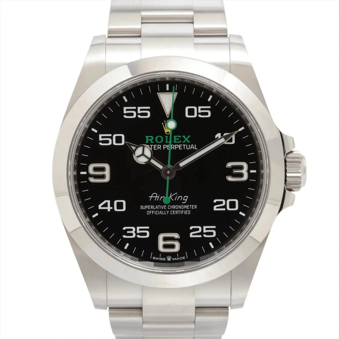 ROLEX AIR-KING SS AT BLACK DIAL WATCH (1 of 3)