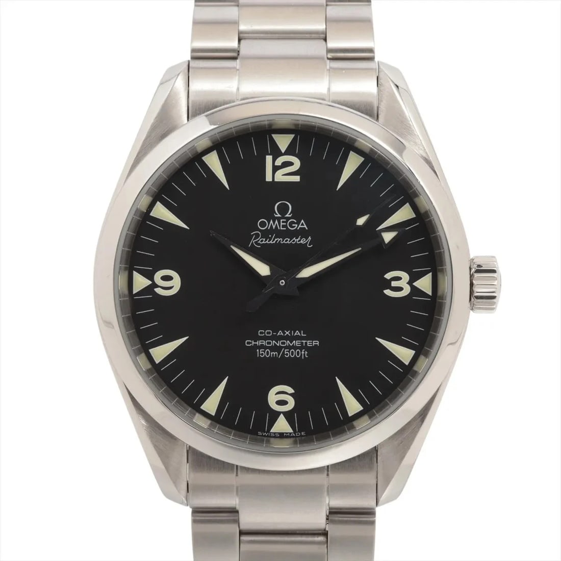 OMEGA SEAMASTER AQUA TERRA RAILMASTER CO-AXIAL CHRONOMETER AT WATCH: Omega Seamaster Aqua Terra Railmaster Co-Axial Chronometer At Watch Brand: Omega Type/Style: Wristwatch Material: SS Color: Dial Color Black Size: Case:W1.6 x H1.6inch / W41 x H41 Circumference of Wri