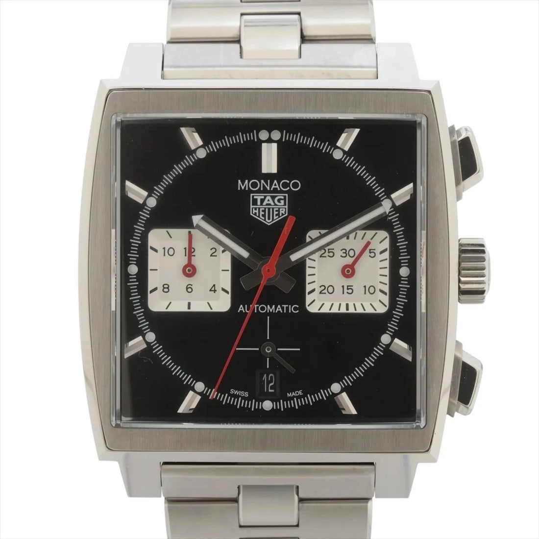 TAG HEUER MONACO CHRONOGRAPH SS AT BLACK DIAL WATCH: Tag Heuer Monaco Chronograph Ss At Black Dial Watch Brand: TAG Heuer Type/Style: Wristwatch Material: SS Color: Dial Color Black Size: Case:W1.2 x H1.2inch / W39 x H39 Circumference of Wrist:7.7inch /
