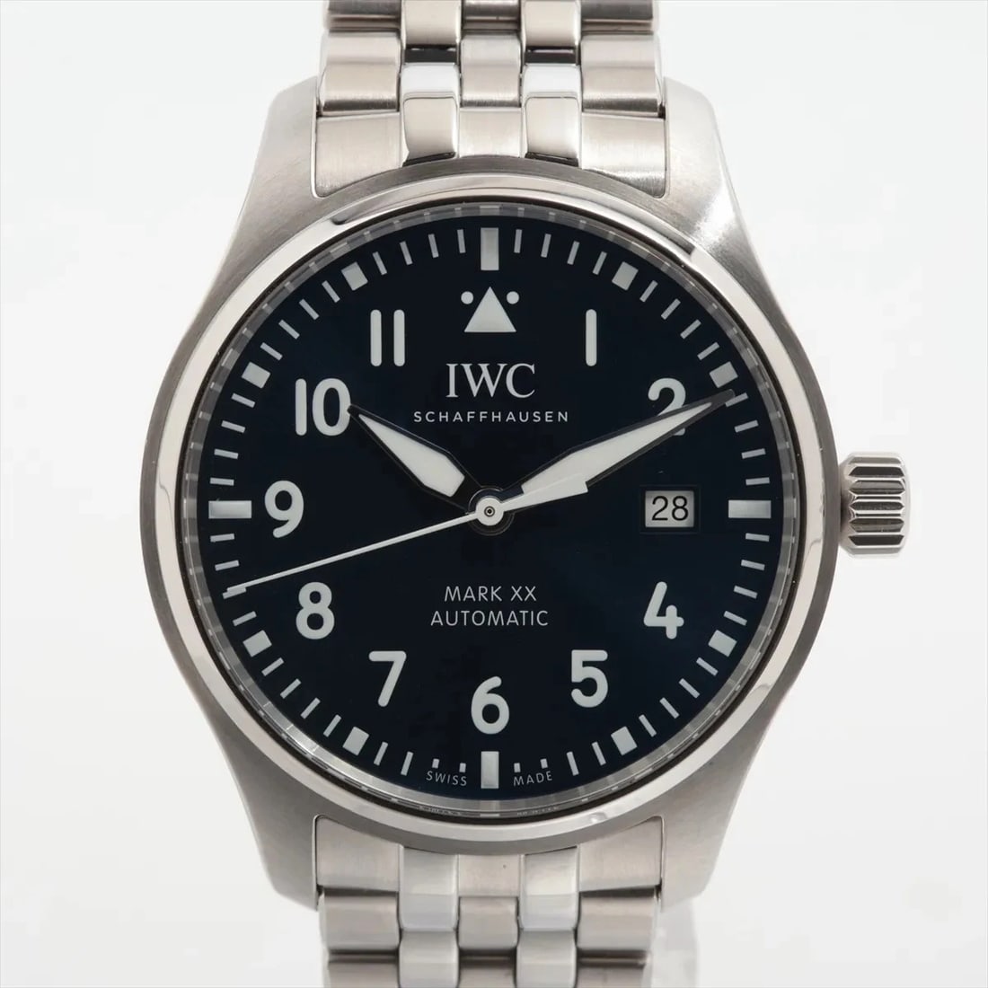 IWC PILOT WATCH MARK SS AT BLUE DIAL WATCH: Iwc Pilot Watch Mark Ss At Blue Dial Watch Brand: IWC Type/Style: Wristwatch Material: SS Color: Dial Color Blue Size: Case:W1.6 x H1.6inch / W40 x H40 Circumference of Wrist:7.1inch / 18.0 Access