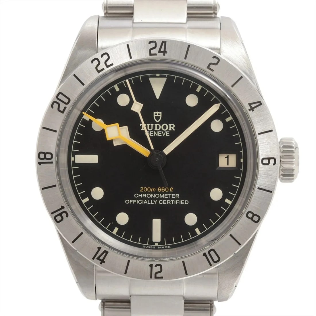 TUDOR BLACK BAY PROS SS AT BLACK DIAL WATCH: Tudor Black Bay Pros Ss At Black Dial Watch Brand: Tudor Type/Style: Wristwatch Material: SS Color: Dial Color Black Size: Case:W1.2 x H1.2inch / W39 x H39 Circumference of Wrist:8.1inch / 20.5 Ac