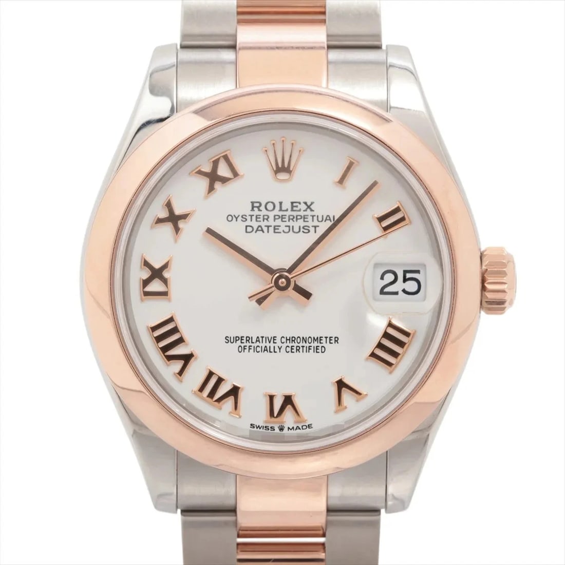 ROLEX DATEJUST 31 AT WHITE DIAL WATCH: Rolex Datejust 31 At White Dial Watch Brand: Rolex Type/Style: Wristwatch Material: PG?SS Color: Dial Color White Size: Case:W1.2 x H1.2inch / W31 x H31 Circumference of Wrist:7.1inch / 18 Accesso