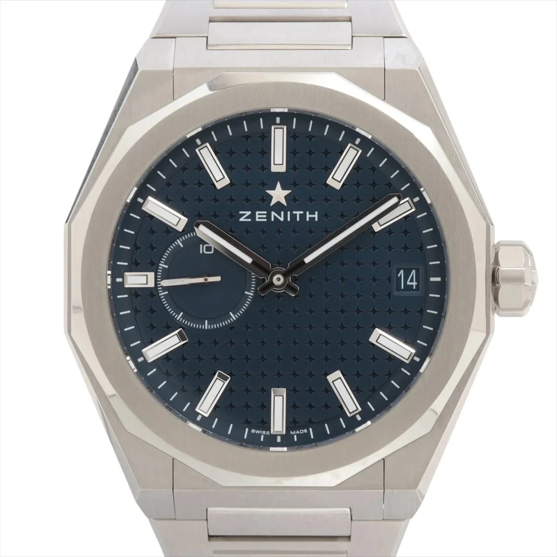 ZENITH DEFY SKYLINE SS AT BLUE DIAL WATCH: Zenith Defy Skyline Ss At Blue Dial Watch Brand: Zenith Type/Style: Wristwatch Material: SS Color: Dial Color Blue Size: Case:W1.2 x H1.2inch / W39 x H39 Circumference of Wrist:7.5inch / 19 Access
