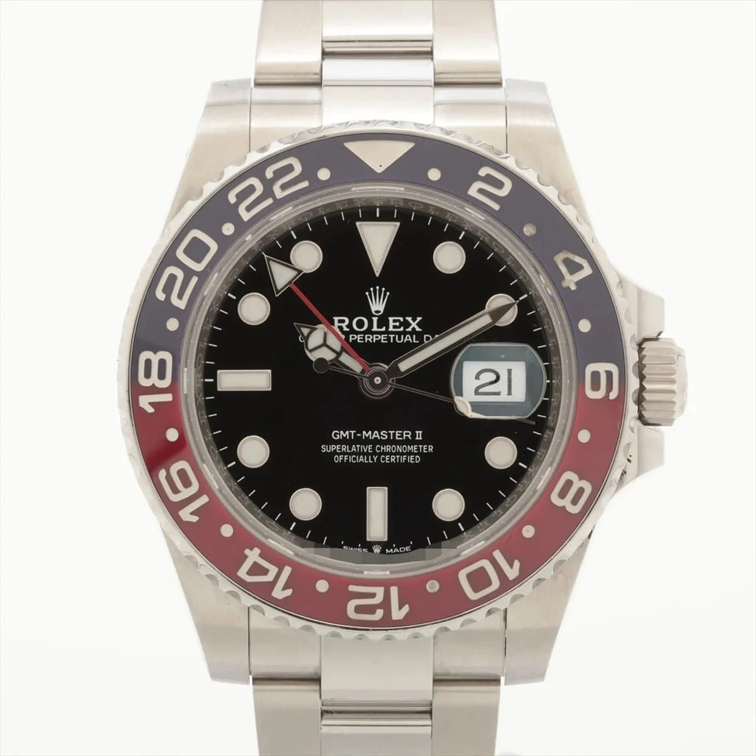 ROLEX GMT MASTER II SS AT BLACK DIAL WATCH: Rolex Gmt Master Ii Ss At Black Dial Watch Brand: Rolex Type/Style: Wristwatch Material: SS Color: Dial Color Black Size: Case:W1.6 x H1.6inch / W40 x H40 Circumference of Wrist:6.7inch / 17 Acces