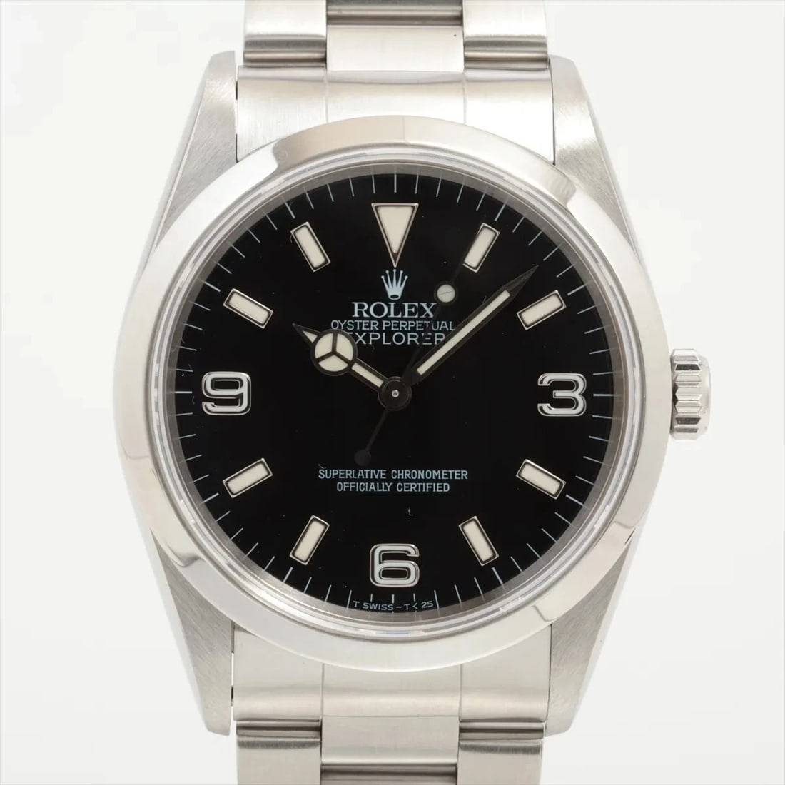 ROLEX EXPLORER I SS AT BLACK DIAL WATCH (1 of 3)