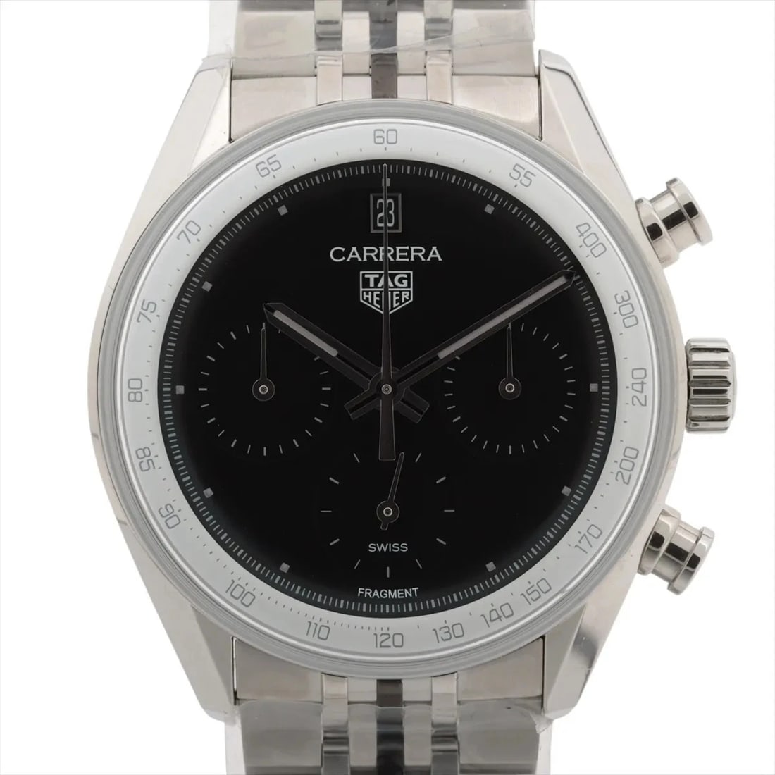 TAG HEUER CARRERA CHRONOGRAPH FRAGMENT SS AT WATCH: Tag Heuer Carrera Chronograph Fragment Ss At Watch Brand: TAG Heuer Type/Style: Wristwatch Material: SS Color: Dial Color Black Size: Case:W1.2 x H1.2inch / W39 x H39 Circumference of Wrist:7.7inch /