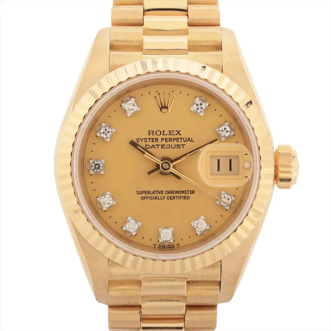 ROLEX LADY DATEJUST YG AT CHAMPAGNE WATCH (1 of 2)