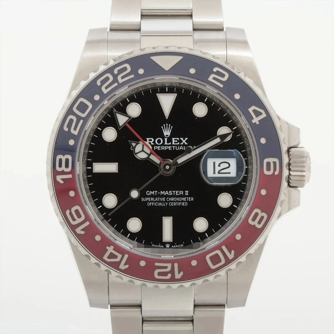 ROLEX GMT MASTER II SS AT BLACK DIAL WATCH: Rolex Gmt Master Ii Ss At Black Dial Watch Brand: Rolex Type/Style: Wristwatch Material: SS Color: Dial Color Black Size: Case:W1.6 x H1.6inch / W40 x H40 Circumference of Wrist:7.5inch / 19 Acces