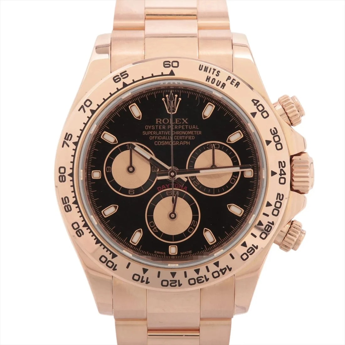 ROLEX COSMOGRAPH DAYTONA PG AT BLACK DIAL WATCH: Rolex Cosmograph Daytona Pg At Black Dial Watch Brand: Rolex Type/Style: Wristwatch Material: PG Color: Dial Color Black Size: Case:W1.6 x H1.6inch / W40 x H40 Circumference of Wrist:6.9inch / 17.5
