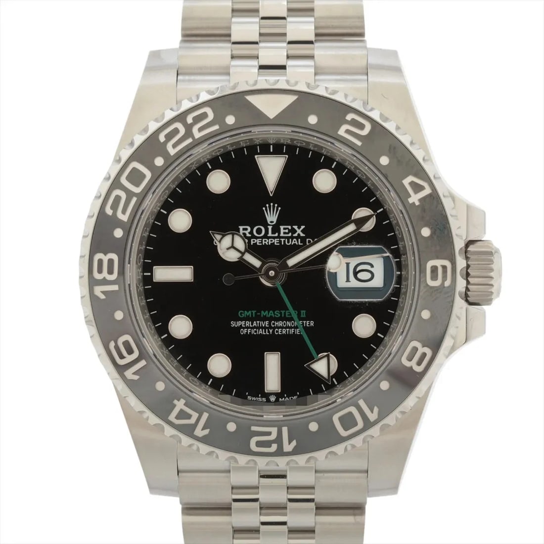 ROLEX GMT MASTER II SS AT BLACK DIAL JUBILEE WATCH (1 of 3)