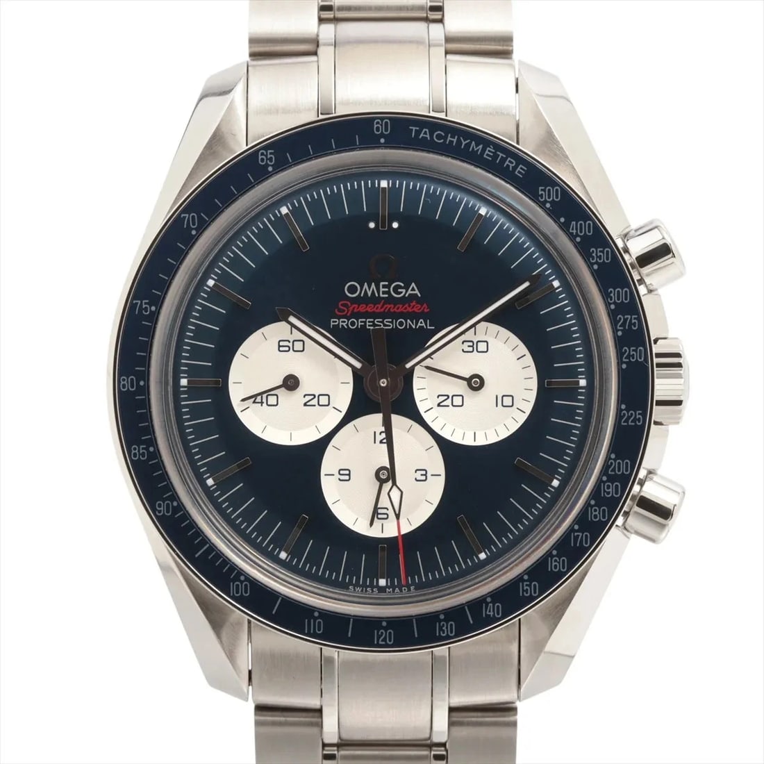 OMEGA SPEEDMASTER PROFESSIONAL SS WATCH: Omega Speedmaster Professional Ss Watch Brand: Omega Type/Style: Wristwatch Material: SS Color: Dial Color Blue Size: Case:W1.6 x H1.6inch / W42 x H42 Circumference of Wrist:8.1inch / 20.5 Accesso