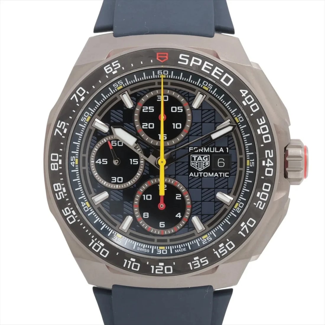 TAG HEUER FORMULA CHRONOGRAPH ORACLE RED BULL RACING WATCH: Tag Heuer Formula Chronograph Oracle Red Bull Racing Watch Brand: TAG Heuer Type/Style: Wristwatch Material: SS x TI x rubber Color: Dial Color Blue Size: Case:W1.6 x H1.6inch / W44 x H44 Circumferenc