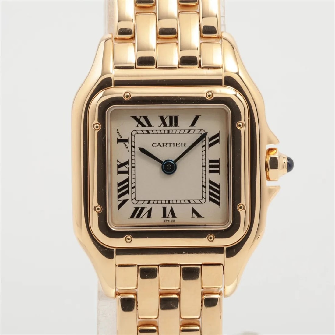 CARTIER PANTHERE DOO CARTIER SM YG QZ IVORY WATCH: Cartier Panthere Doo Cartier Sm Yg Qz Ivory Watch Brand: Cartier Type/Style: Wristwatch Material: YG Color: Dial Color Ivory Size: Case:W0.8 x H1.2inch / W22 x H30 Circumference of Wrist:5.9inch / 15 