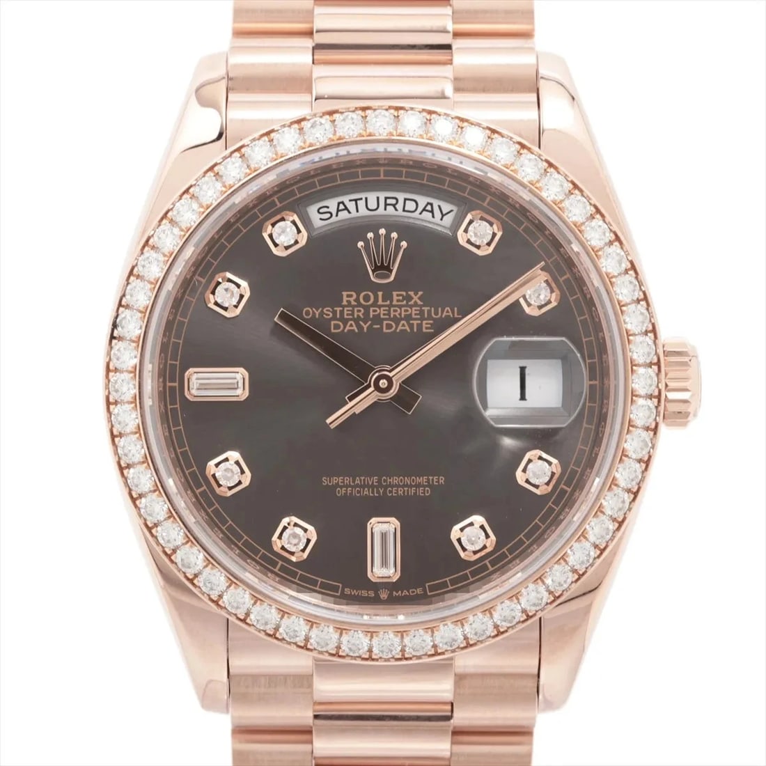 ROLEX DAY DATE 36 PG AT SLATE DIAL WATCH: Rolex Day Date 36 Pg At Slate Dial Watch Brand: Rolex Type/Style: Wristwatch Material: PG Color: Dial Color slate Size: Case:W1.2 x H1.2inch / W36 x H36 Circumference of Wrist:7.3inch / 18.5 Acces