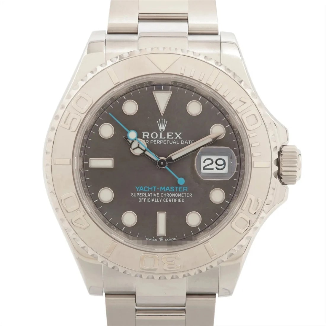 ROLEX YACHT-MASTER 40 PT?SS AT SLATE DIAL WATCH: Rolex Yacht-Master 40 Pt?Ss At Slate Dial Watch Brand: Rolex Type/Style: Wristwatch Material: PT?SS Color: Dial Color slate Size: Case:W1.6 x H1.6inch / W40 x H40 Circumference of Wrist:7.7inch / 19.5