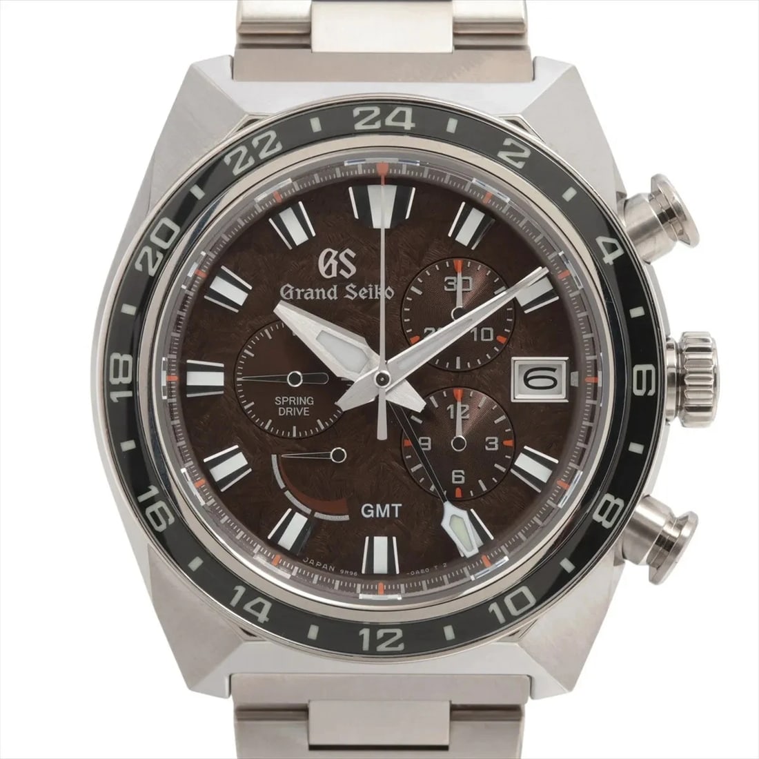 GRAND SEIKO SPORTS COLLECTION SPRING DRIVE GMT WATCH: Grand Seiko Sports Collection Spring Drive Gmt Watch Brand: Grand Seiko Type/Style: Wristwatch Material: TI Color: Dial Color Brown Size: Case:W1.6 x H1.6inch / W44.5 x H44.5 Circumference of Wrist:5.